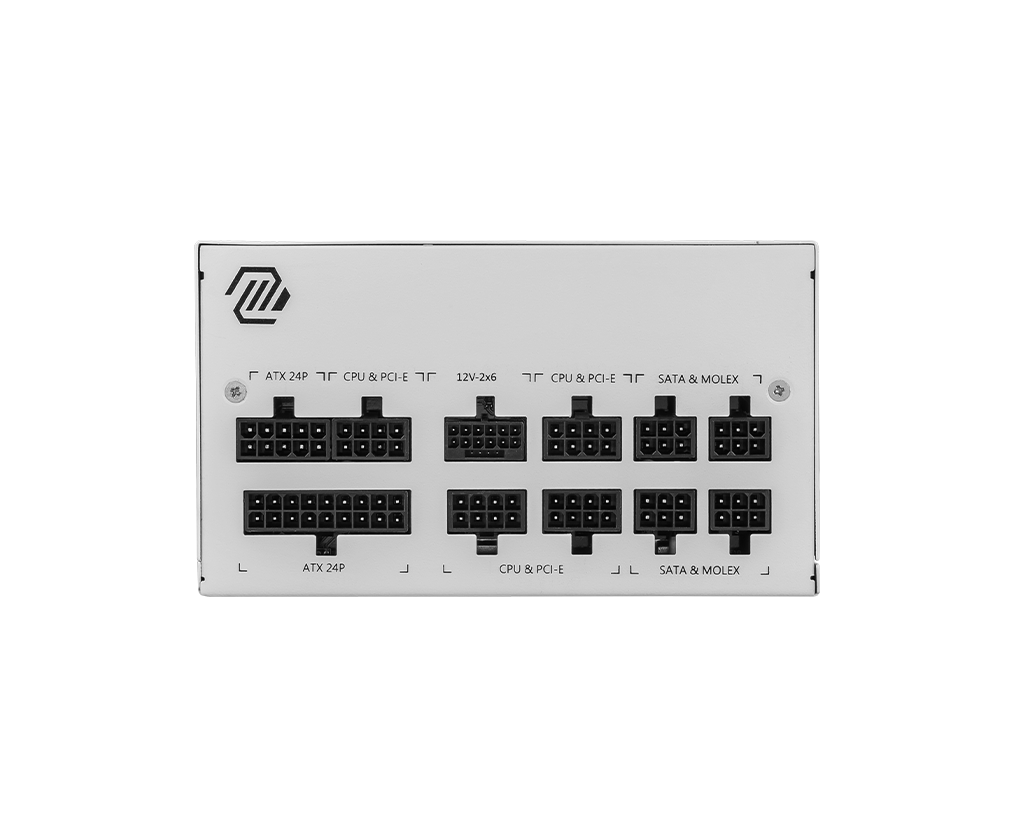 MSI MAG A850GL PCIE5 850W 80+ Gold ATX 3.0 Power Supply White