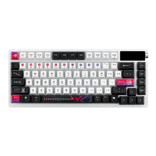 ROG Azoth X front view with the keyboard powered off