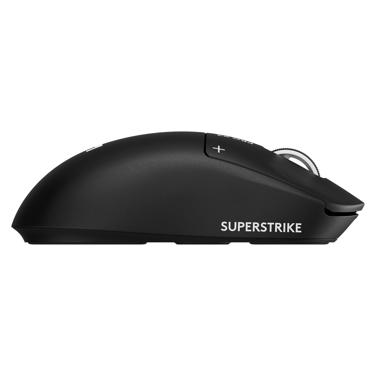 Logitech G PRO X3 SUPERSTRIKE Midnight Black, right side profile with the SUPERSTRIKE wordmark
