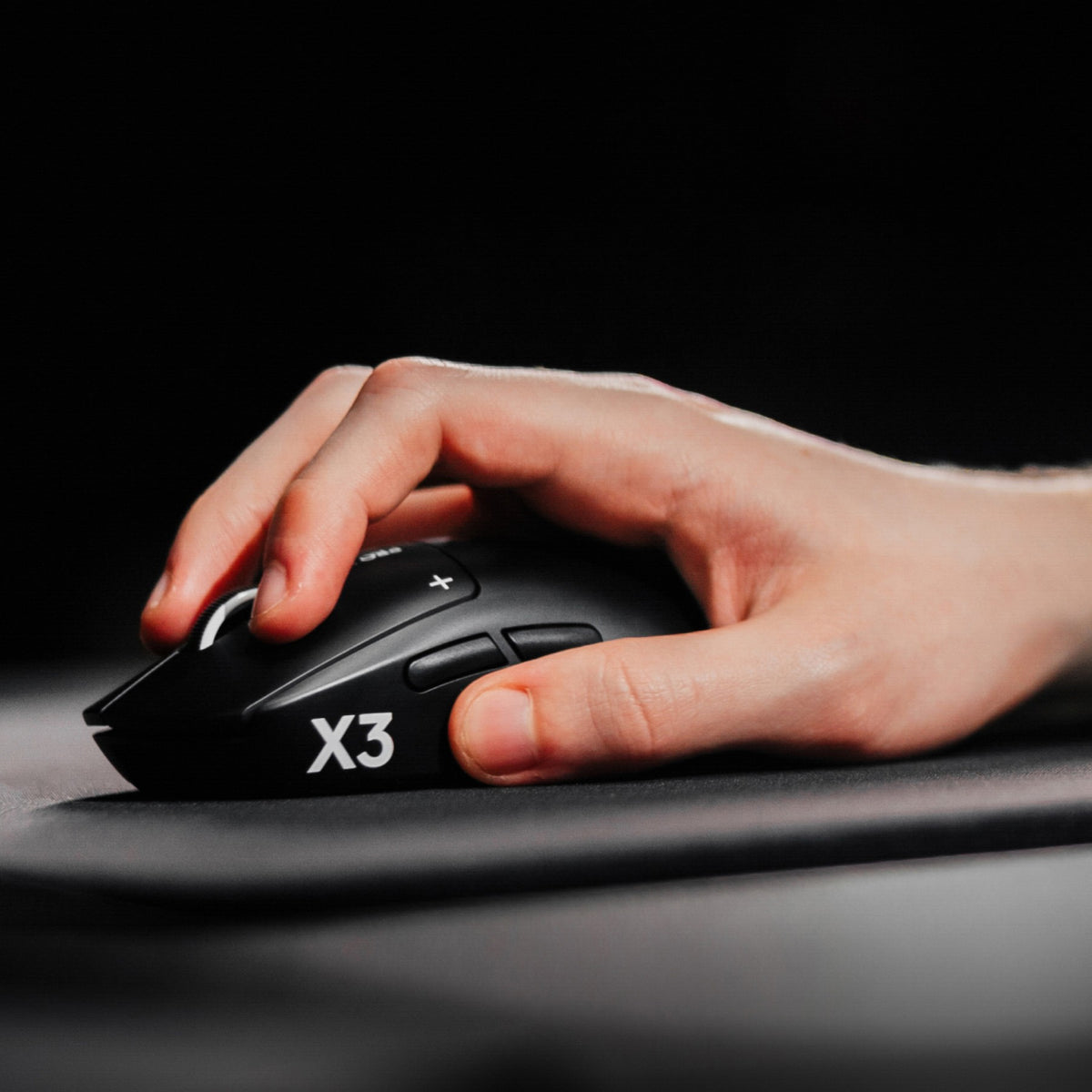 Logitech G PRO X3 SUPERSTRIKE Midnight Black in use on a desk