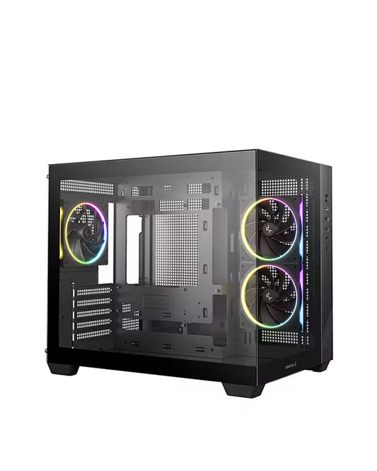 Deepcool CG330 3F Tempered Glass Micro-ATX Case - Black