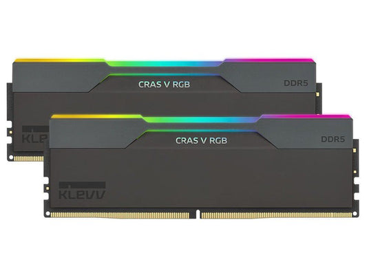 Klevv CRAS V RGB 32GB (2 x 16GB) DDR5 6000MHz CL28 Desktop Memory Black