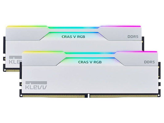 Klevv CRAS V RGB 32GB (2 x 16GB) DDR5 6000MHz CL28 Desktop Memory White