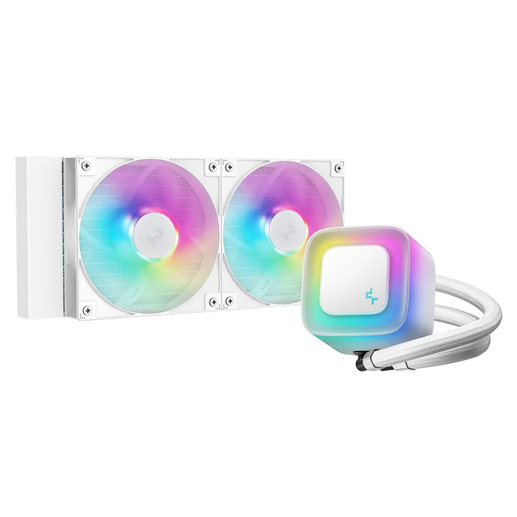 DeepCool LE240 V2 240mm All-In-One Liquid CPU Cooler - White