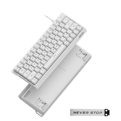 EWEADN DK63 STAR magnetic keyboard in white, angled front view