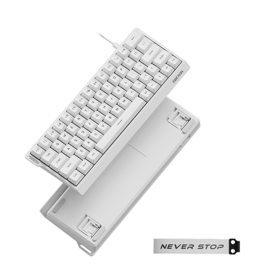 EWEADN DK63 STAR magnetic keyboard in white, angled front view