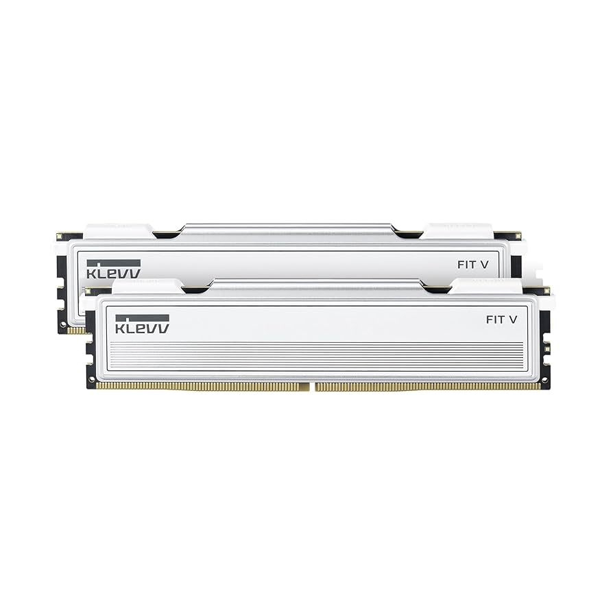 KLEVV FIT V 32GB (2 x 16GB) DDR5 6000MHz CL28 Desktop RAM - White