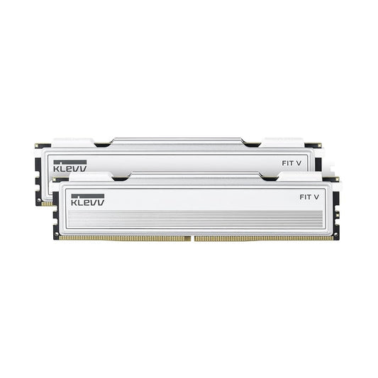 KLEVV FIT V 32GB (2 x 16GB) DDR5 6000MHz CL28 Desktop RAM - White