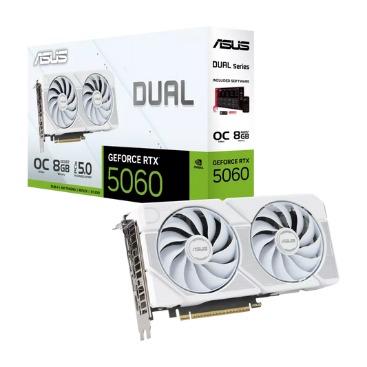Asus Dual GeForce RTX 5060 8G OC White Graphics Card