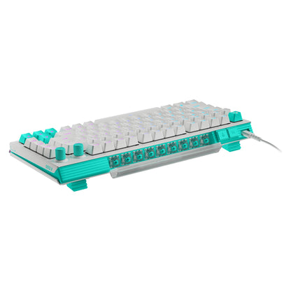 Logitech G512 X 75 white, rear three quarter angle