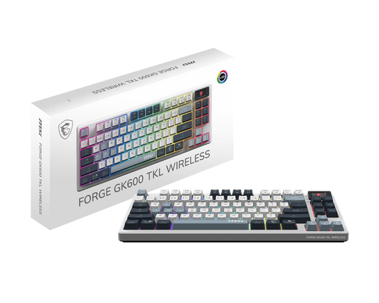 MSI Forge GK600 TKL Wireless Sky RGB Linear Switch Gaming Keyboard