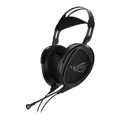 ASUS ROG Kithara wired gaming headset - three-quarter front view with the boom microphone