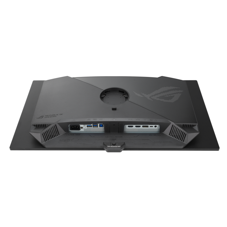 ASUS ROG Strix OLED XG27ACDNG rear ports: DisplayPort 1.4, two HDMI 2.1, USB-C and the USB hub