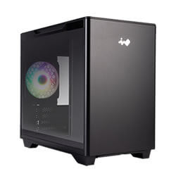 In Win A3 Tempered Glass Mini Tower Micro-ATX Case - Black