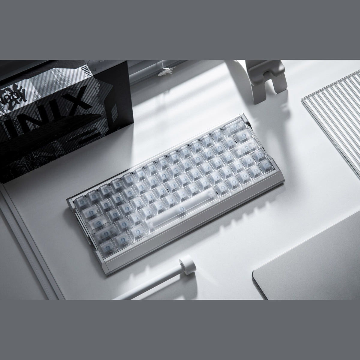 IQUNIX EV63 Hall Effect 8K RGB Wired Silver Blade RS Gaming Keyboard with Magnetic X Ultra switches