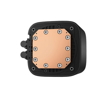 DeepCool LE360 V2 pump head with ARGB lighting and copper cold plate