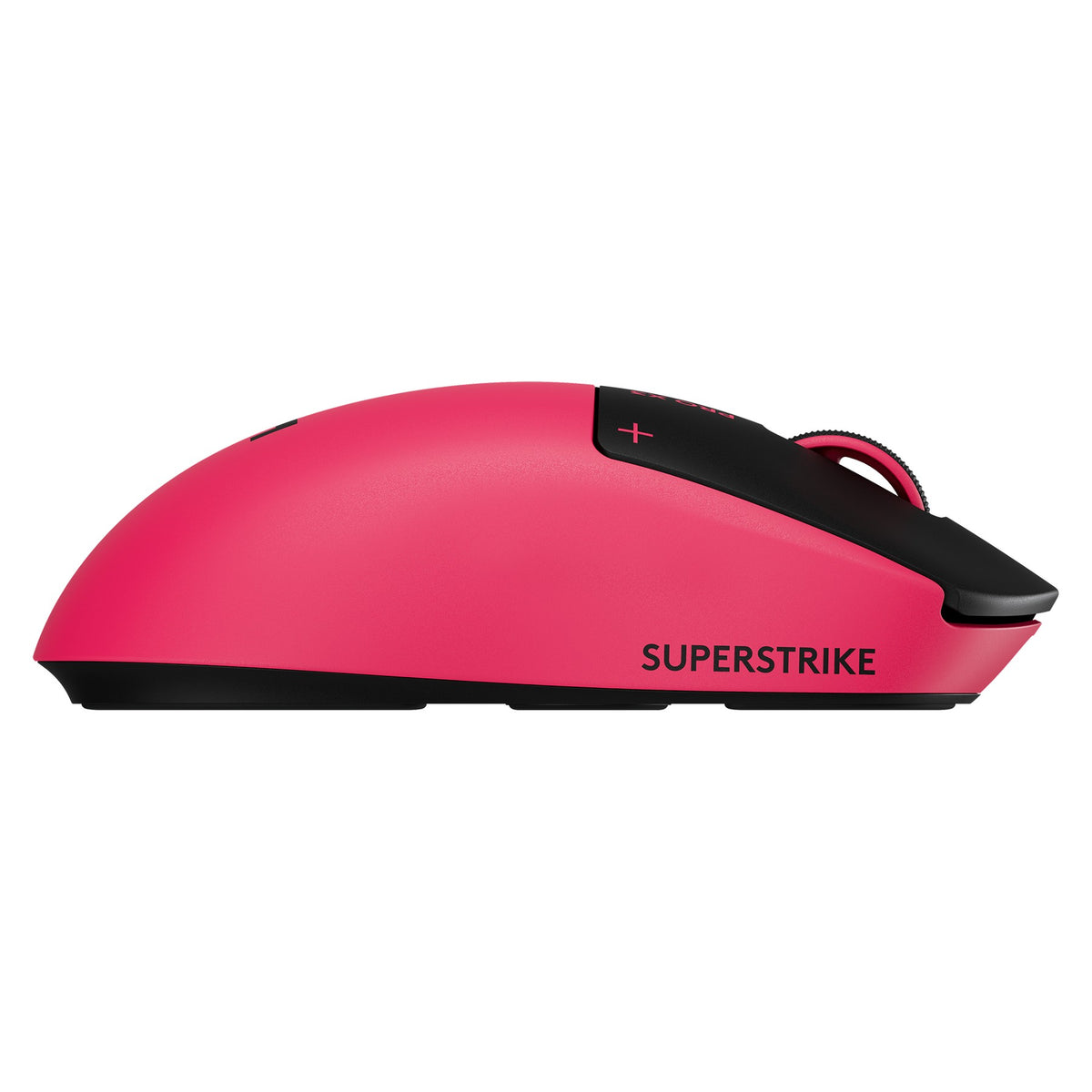 Logitech G PRO X3 SUPERSTRIKE Pink Eclipse, right side profile with the SUPERSTRIKE wordmark