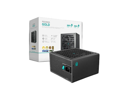 DeepCool PQ1200G 1200W 80+ Gold ATX 3.1 PCIe 5.1 Fully Modular Power Supply - Black