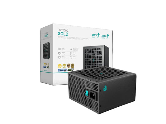 DeepCool PQ1200G 1200W 80+ Gold ATX 3.1 PCIe 5.1 Fully Modular Power Supply - Black