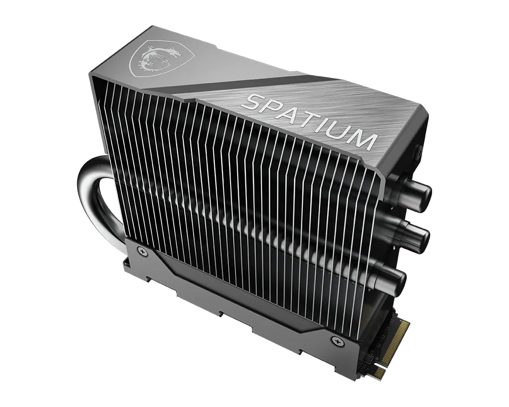MSI SPATIUM M570 PRO 2TB FROZR SSD three-quarter angle