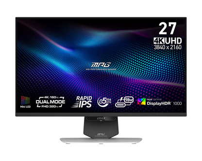 MSI MPG 274URDFW E16M 27" UHD 160Hz / FHD 320Hz Dual Mode Mini-Led Gaming Monitor
