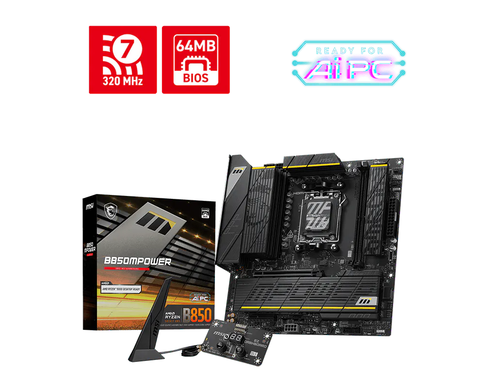 MSI B850 MPOWER AM5 Micro-ATX Motherboard