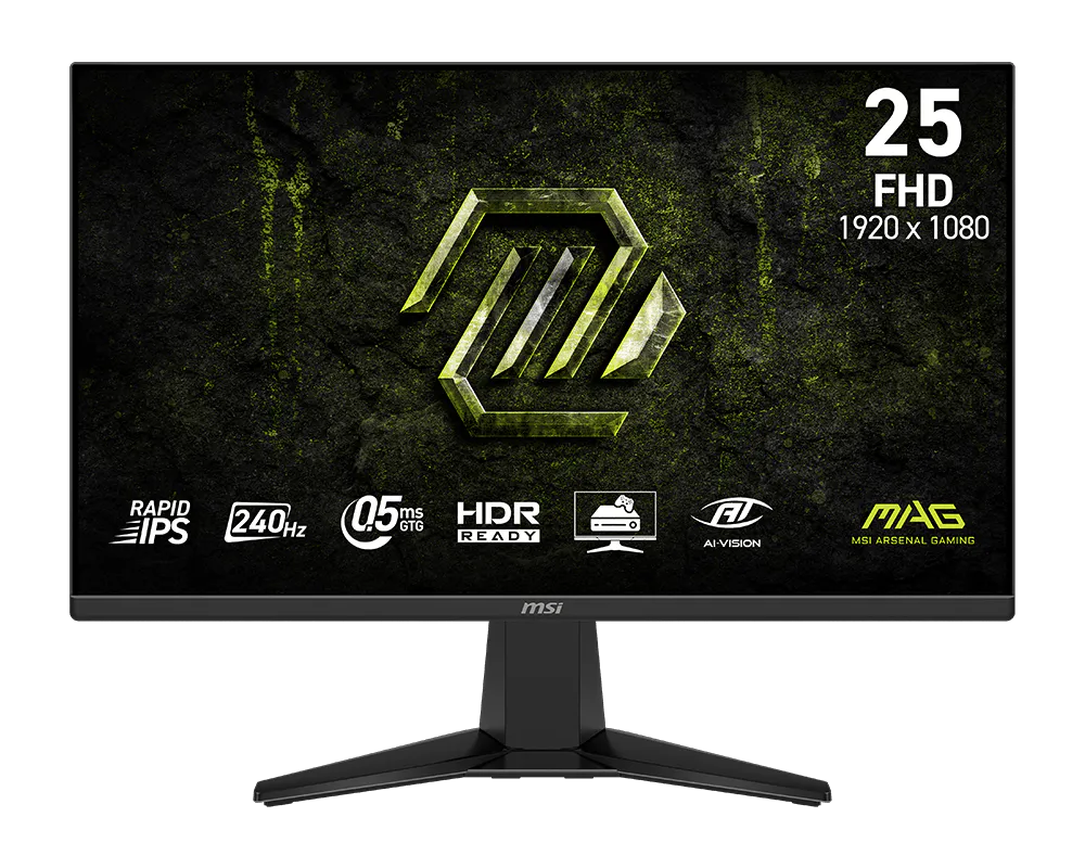 MSI MAG 255F X24 24.5" FHD Rapid IPS 240Hz 0.5ms FreeSync Gaming Monitor