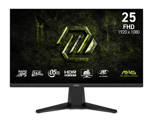 MSI MAG 255F X24 24.5" FHD Rapid IPS 240Hz 0.5ms FreeSync Gaming Monitor