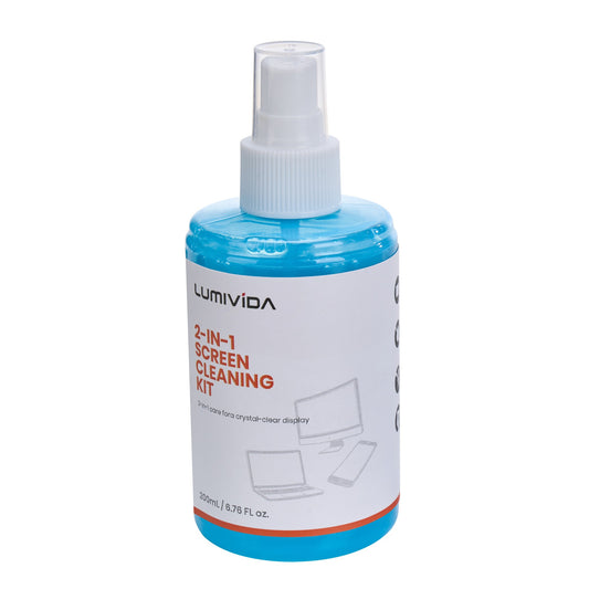 Lumivida 2-in-1 screen cleaner 200ml pump spray bottle with the Lumivida label