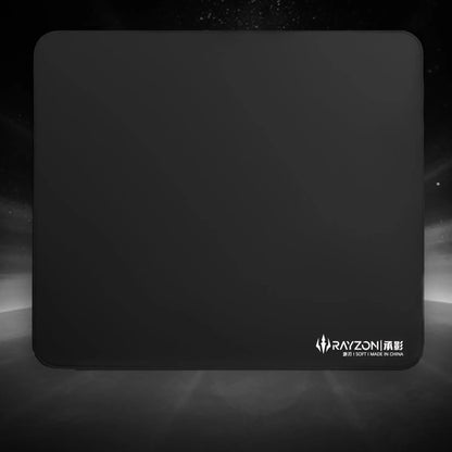 RAYZON Shadow 99 Pro gaming mouse pad in Black, full view of the 490 x 420 mm cloth surface