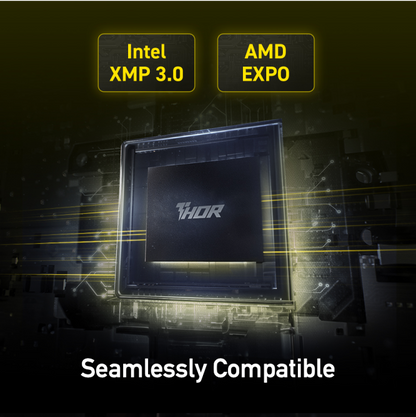 Lexar Thor OC DDR5 module side view showing the 40mm low profile