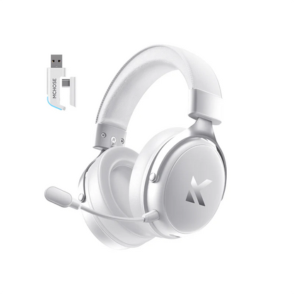 MCHOSE V9 Pro Wireless Gaming Headset - Icy White
