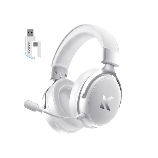 MCHOSE V9 Pro Wireless Gaming Headset - Icy White