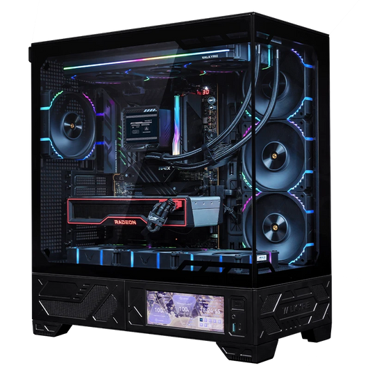 Valkyrie VK03 LCD Mid Tower Case - Black (No Fan)