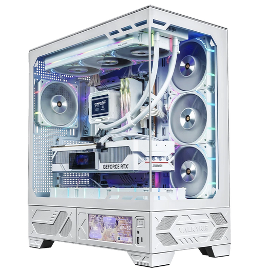 Valkyrie VK03 LCD Mid Tower Case - White (No Fan)